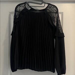 Express Black Lace Blouse